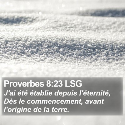 Proverbes 8:23 LSG Bible Verse Image