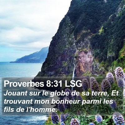 Proverbes 8:31 LSG Bible Verse Image