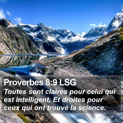 Proverbes 8:9 LSG Bible Verse Image