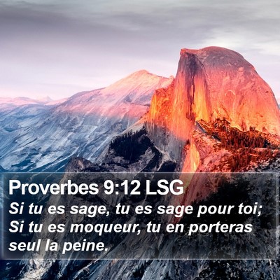 Proverbes 9:12 LSG Bible Verse Image
