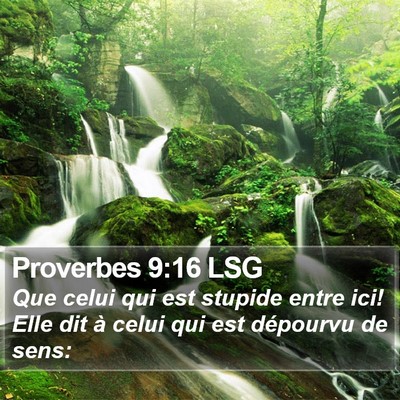 Proverbes 9:16 LSG Bible Verse Image