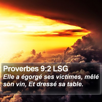 Proverbes 9:2 LSG Bible Verse Image