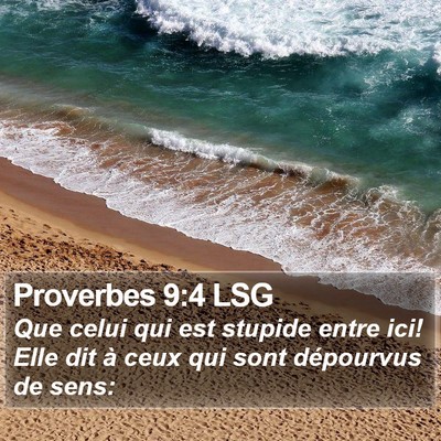 Proverbes 9:4 LSG Bible Verse Image