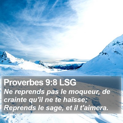 Proverbes 9:8 LSG Bible Verse Image