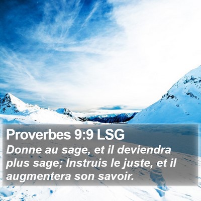 Proverbes 9:9 LSG Bible Verse Image