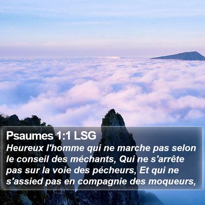 Psaumes 1:1 LSG Bible Verse Image