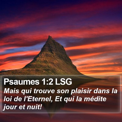 Psaumes 1:2 LSG Bible Verse Image