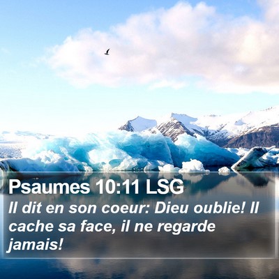 Psaumes 10:11 LSG Bible Verse Image