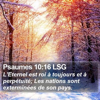 Psaumes 10:16 LSG Bible Verse Image