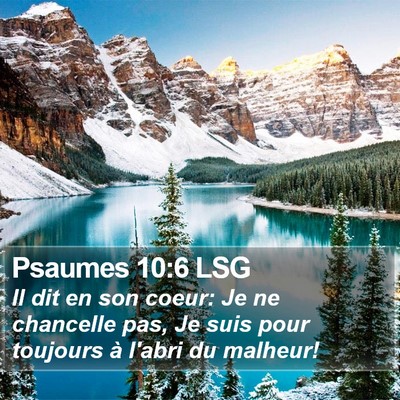 Psaumes 10:6 LSG Bible Verse Image