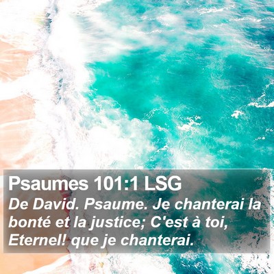 Psaumes 101:1 LSG Bible Verse Image