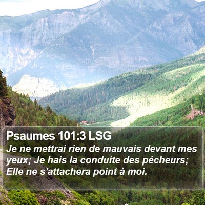 Psaumes 101:3 LSG Bible Verse Image