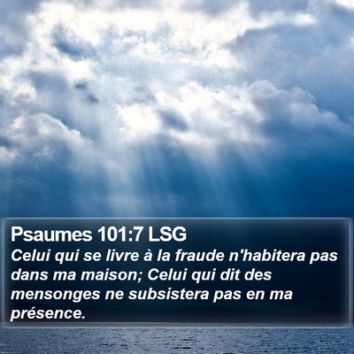 Psaumes 101:7 LSG Bible Verse Image
