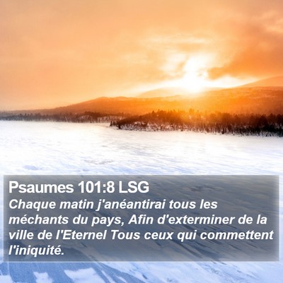 Psaumes 101:8 LSG Bible Verse Image