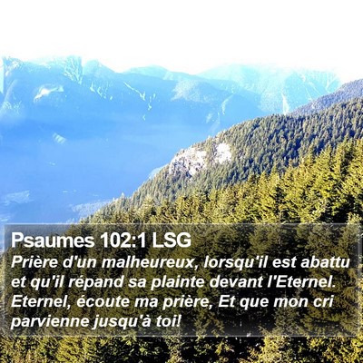 Psaumes 102:1 LSG Bible Verse Image
