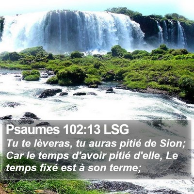 Psaumes 102:13 LSG Bible Verse Image