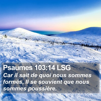 Psaumes 103:14 LSG Bible Verse Image