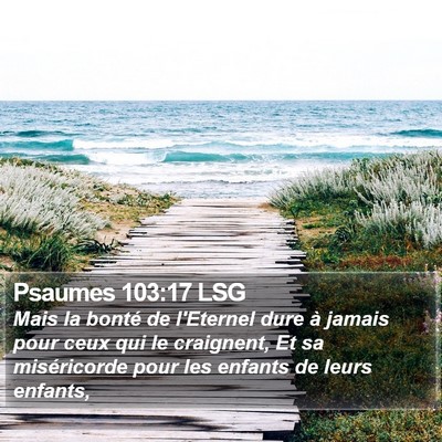 Psaumes 103:17 LSG Bible Verse Image