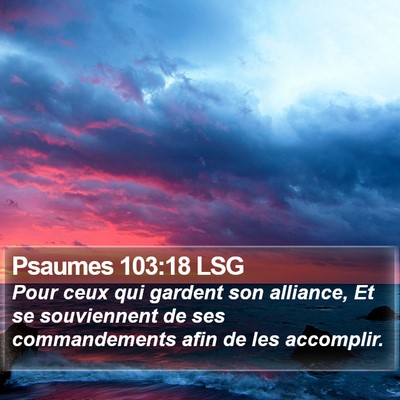 Psaumes 103:18 LSG Bible Verse Image
