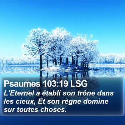 Psaumes 103:19 LSG Bible Verse Image