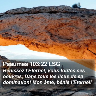 Psaumes 103:22 LSG Bible Verse Image