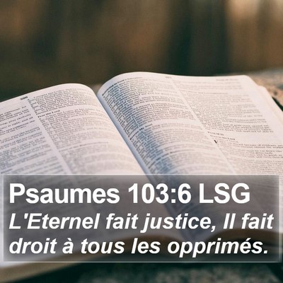 Psaumes 103:6 LSG Bible Verse Image