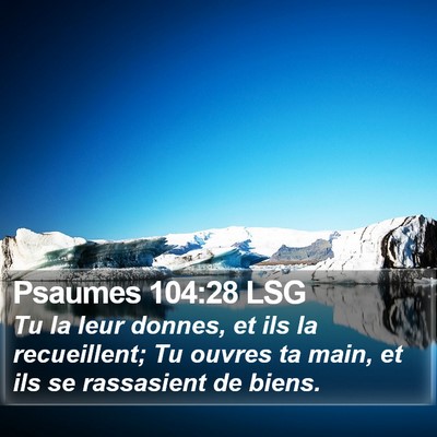 Psaumes 104:28 LSG Bible Verse Image