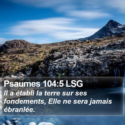 Psaumes 104:5 LSG Bible Verse Image