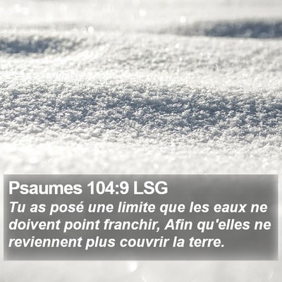 Psaumes 104:9 LSG Bible Verse Image