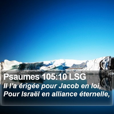 Psaumes 105:10 LSG Bible Verse Image