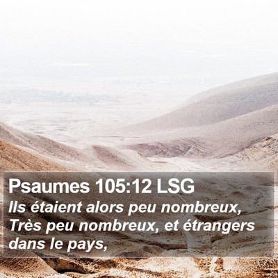 Psaumes 105:12 LSG Bible Verse Image