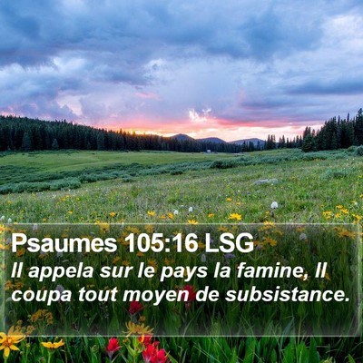 Psaumes 105:16 LSG Bible Verse Image