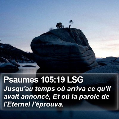 Psaumes 105:19 LSG Bible Verse Image