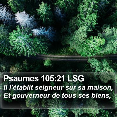 Psaumes 105:21 LSG Bible Verse Image