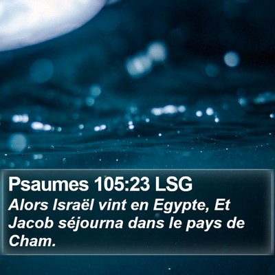 Psaumes 105:23 LSG Bible Verse Image