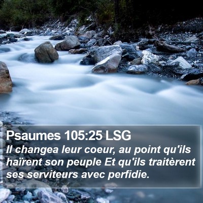 Psaumes 105:25 LSG Bible Verse Image