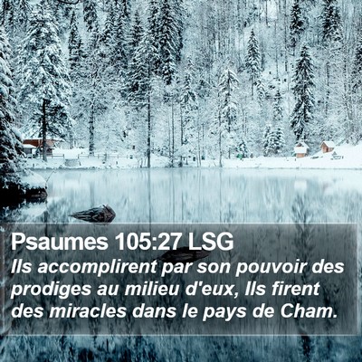 Psaumes 105:27 LSG Bible Verse Image