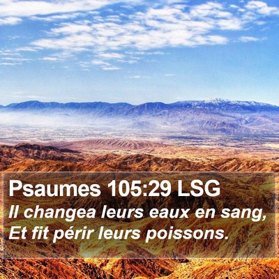 Psaumes 105:29 LSG Bible Verse Image
