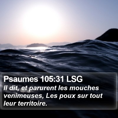 Psaumes 105:31 LSG Bible Verse Image