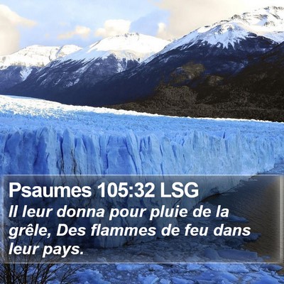Psaumes 105:32 LSG Bible Verse Image