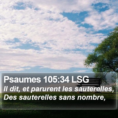 Psaumes 105:34 LSG Bible Verse Image