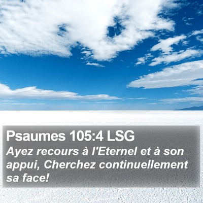Psaumes 105:4 LSG Bible Verse Image
