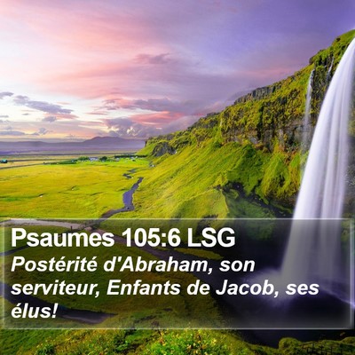 Psaumes 105:6 LSG Bible Verse Image