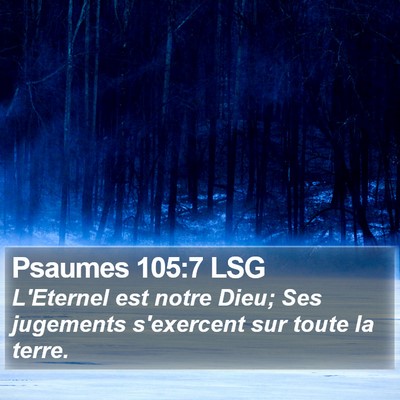 Psaumes 105:7 LSG Bible Verse Image