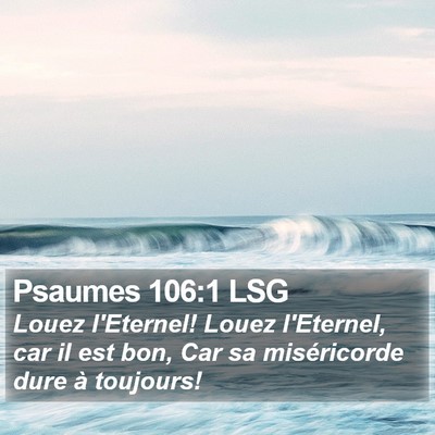 Psaumes 106:1 LSG Bible Verse Image