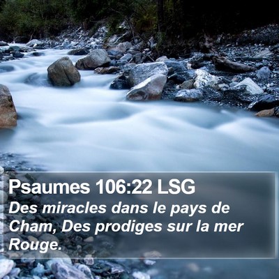 Psaumes 106:22 LSG Bible Verse Image