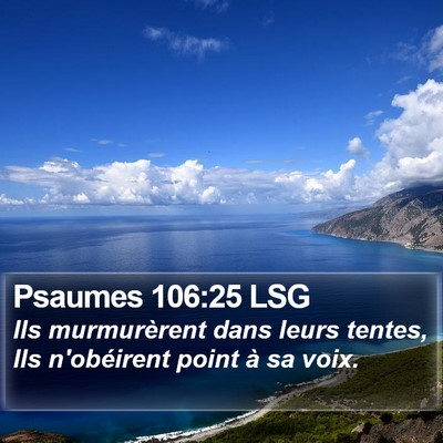 Psaumes 106:25 LSG Bible Verse Image