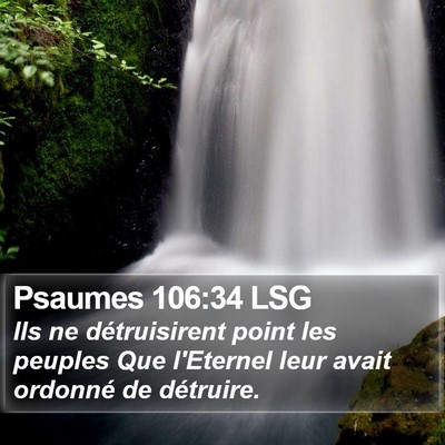 Psaumes 106:34 LSG Bible Verse Image
