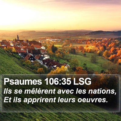 Psaumes 106:35 LSG Bible Verse Image