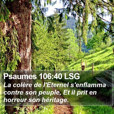 Psaumes 106:40 LSG Bible Verse Image